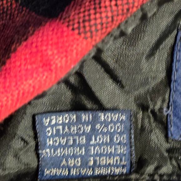 Red and black Sears Flannel shirt size large - Picture 4 of 8
